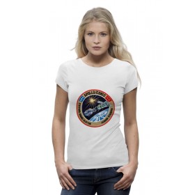 Женская футболка Premium с принтом Союз-Аполлон в Курске,  |  | 