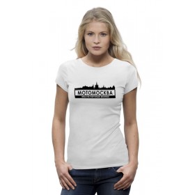 Женская футболка Premium с принтом МОТОМОСКВА - Мы не ночные волки. в Курске,  |  | 