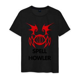 Мужская футболка хлопок с принтом Dark Elf Mage - Spell Howler в Курске, 100% хлопок | прямой крой, круглый вырез горловины, длина до линии бедер, слегка спущенное плечо. | elf | human fighter | lineage | spell howler | игры | хьюмен | хьюмэн