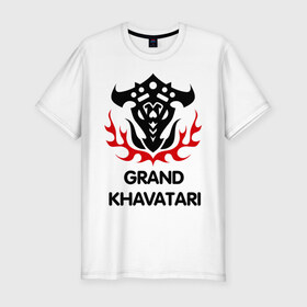 Мужская футболка премиум с принтом Orc Fighter - Grand Khavatari в Курске, 92% хлопок, 8% лайкра | приталенный силуэт, круглый вырез ворота, длина до линии бедра, короткий рукав | grand khavatari | lineage