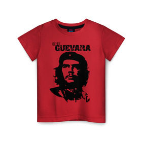 Детская футболка хлопок с принтом Че гевара в Курске, 100% хлопок | круглый вырез горловины, полуприлегающий силуэт, длина до линии бедер | че гевара