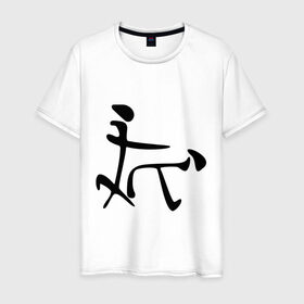 Мужская футболка хлопок с принтом Иероглиф раком в Курске, 100% хлопок | прямой крой, круглый вырез горловины, длина до линии бедер, слегка спущенное плечо. | доги стайл | иероглиф