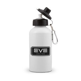 Бутылка спортивная с принтом EVE online в Курске, металл | емкость — 500 мл, в комплекте две пластиковые крышки и карабин для крепления | ив | игра | компьютерная