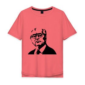 Мужская футболка хлопок Oversize с принтом Горбачев в Курске, 100% хлопок | свободный крой, круглый ворот, “спинка” длиннее передней части | горбачев | михаил сергеевич | политические | россия