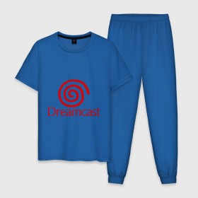 Мужская пижама хлопок с принтом Dreamcast в Курске, 100% хлопок | брюки и футболка прямого кроя, без карманов, на брюках мягкая резинка на поясе и по низу штанин
 | dreamcast | sega | видеоигры | приставки | сега