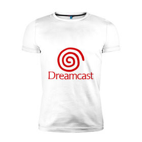 Мужская футболка премиум с принтом Dreamcast в Курске, 92% хлопок, 8% лайкра | приталенный силуэт, круглый вырез ворота, длина до линии бедра, короткий рукав | dreamcast | sega | видеоигры | приставки | сега