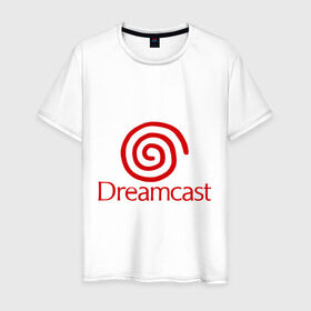 Мужская футболка хлопок с принтом Dreamcast в Курске, 100% хлопок | прямой крой, круглый вырез горловины, длина до линии бедер, слегка спущенное плечо. | dreamcast | sega | видеоигры | приставки | сега