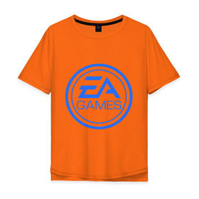 Мужская футболка хлопок Oversize с принтом EA Games в Курске, 100% хлопок | свободный крой, круглый ворот, “спинка” длиннее передней части | arts | electronic | игра | компьютерная