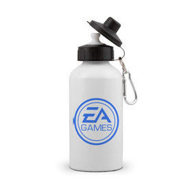 Бутылка спортивная с принтом EA Games в Курске, металл | емкость — 500 мл, в комплекте две пластиковые крышки и карабин для крепления | arts | electronic | игра | компьютерная