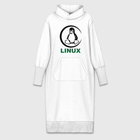 Платье удлиненное хлопок с принтом Linux в Курске,  |  | пингвин