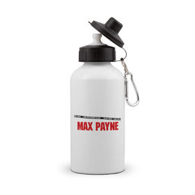 Бутылка спортивная с принтом Max Payne в Курске, металл | емкость — 500 мл, в комплекте две пластиковые крышки и карабин для крепления | pain | игра | компьютерная | макс | пейн | пэйн