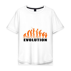 Мужская футболка хлопок Oversize с принтом Evolution to admin в Курске, 100% хлопок | свободный крой, круглый ворот, “спинка” длиннее передней части | evolution | админ | комп | компьютер | люди | эволюция