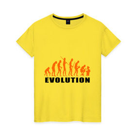 Женская футболка хлопок с принтом Evolution to admin в Курске, 100% хлопок | прямой крой, круглый вырез горловины, длина до линии бедер, слегка спущенное плечо | evolution | админ | комп | компьютер | люди | эволюция