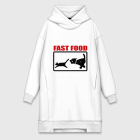 Платье-худи хлопок с принтом Fast food в Курске,  |  | fast food | fastfood | быстра еда | коты | кошка | песики | собака