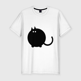 Мужская футболка премиум с принтом Котег в Курске, 92% хлопок, 8% лайкра | приталенный силуэт, круглый вырез ворота, длина до линии бедра, короткий рукав | большой кот | кот | котег | коты | кошки
