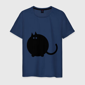 Мужская футболка хлопок с принтом Котег в Курске, 100% хлопок | прямой крой, круглый вырез горловины, длина до линии бедер, слегка спущенное плечо. | большой кот | кот | котег | коты | кошки