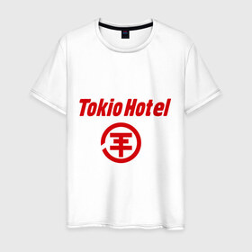 Мужская футболка хлопок с принтом Tokio Hotel в Курске, 100% хлопок | прямой крой, круглый вырез горловины, длина до линии бедер, слегка спущенное плечо. | 