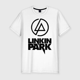 Мужская футболка премиум с принтом Linkin Park в Курске, 92% хлопок, 8% лайкра | приталенный силуэт, круглый вырез ворота, длина до линии бедра, короткий рукав | linkin | linkin park | park | линкин парк