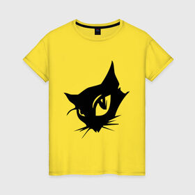 Женская футболка хлопок с принтом Киска в Курске, 100% хлопок | прямой крой, круглый вырез горловины, длина до линии бедер, слегка спущенное плечо | киса | киска | котенок | котик | кошка