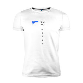 Мужская футболка премиум с принтом Снеговик в Курске, 92% хлопок, 8% лайкра | приталенный силуэт, круглый вырез ворота, длина до линии бедра, короткий рукав | 