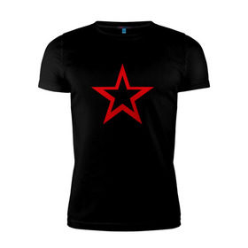 Мужская футболка премиум с принтом Советский парень в Курске, 92% хлопок, 8% лайкра | приталенный силуэт, круглый вырез ворота, длина до линии бедра, короткий рукав | звезда | парень | символ | советский | социализм | союз | ссср