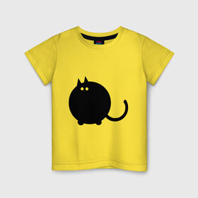 Детская футболка хлопок с принтом Котег в Курске, 100% хлопок | круглый вырез горловины, полуприлегающий силуэт, длина до линии бедер | животные | кот | кошки | черный кот