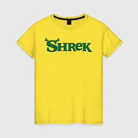Женская футболка хлопок с принтом Shrek в Курске, 100% хлопок | прямой крой, круглый вырез горловины, длина до линии бедер, слегка спущенное плечо | shrek | шрек