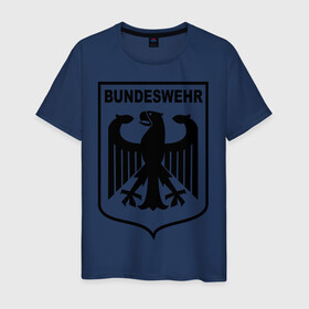 Мужская футболка хлопок с принтом Bundeswehr (2) в Курске, 100% хлопок | прямой крой, круглый вырез горловины, длина до линии бедер, слегка спущенное плечо. | bundeswehr | армия | бундесвер
