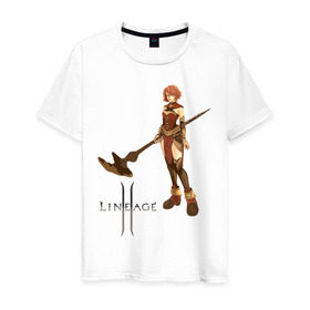 Мужская футболка хлопок с принтом Human Mage l2 в Курске, 100% хлопок | прямой крой, круглый вырез горловины, длина до линии бедер, слегка спущенное плечо. | human mage | lineage | игры | компьютерные игры | линейка