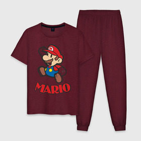 Мужская пижама хлопок с принтом Super Mario (3) в Курске, 100% хлопок | брюки и футболка прямого кроя, без карманов, на брюках мягкая резинка на поясе и по низу штанин
 | nintendo | марио | нинтендо