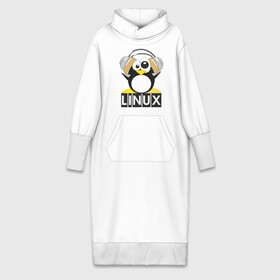 Платье удлиненное хлопок с принтом Linux (6) в Курске,  |  | пингвин