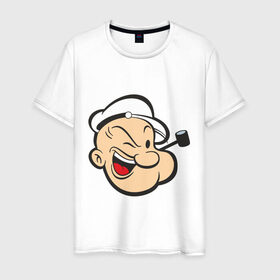 Мужская футболка хлопок с принтом Popeye (2) в Курске, 100% хлопок | прямой крой, круглый вырез горловины, длина до линии бедер, слегка спущенное плечо. | popeye