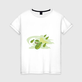 Женская футболка хлопок с принтом Happy tree friend (9) в Курске, 100% хлопок | прямой крой, круглый вырез горловины, длина до линии бедер, слегка спущенное плечо | 
