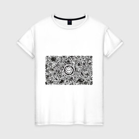 Женская футболка хлопок с принтом SPORE (2) в Курске, 100% хлопок | прямой крой, круглый вырез горловины, длина до линии бедер, слегка спущенное плечо | игры | лаборатория существ | спор