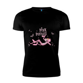 Мужская футболка премиум с принтом Pink panther в Курске, 92% хлопок, 8% лайкра | приталенный силуэт, круглый вырез ворота, длина до линии бедра, короткий рукав | Тематика изображения на принте: pink panther | розовая пантера