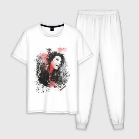 Мужская пижама хлопок с принтом Tokio Hotel в Курске, 100% хлопок | брюки и футболка прямого кроя, без карманов, на брюках мягкая резинка на поясе и по низу штанин
 | tokio hotel