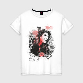 Женская футболка хлопок с принтом Tokio Hotel в Курске, 100% хлопок | прямой крой, круглый вырез горловины, длина до линии бедер, слегка спущенное плечо | tokio hotel