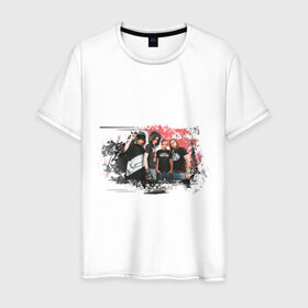 Мужская футболка хлопок с принтом Tokio Hotel (3) в Курске, 100% хлопок | прямой крой, круглый вырез горловины, длина до линии бедер, слегка спущенное плечо. | Тематика изображения на принте: tokio hotel