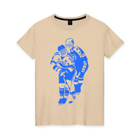 Женская футболка хлопок с принтом Хоккеисты в Курске, 100% хлопок | прямой крой, круглый вырез горловины, длина до линии бедер, слегка спущенное плечо | кхл | нхл | хокей | хоккеист | хоккеисты | хоккей | хоккейный спорт