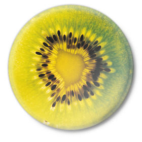 Значок с принтом Киви в Курске,  металл | круглая форма, металлическая застежка в виде булавки | Тематика изображения на принте: kiwi | киви | фрукт | фрукты