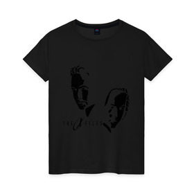 Женская футболка хлопок с принтом Секретные материалы в Курске, 100% хлопок | прямой крой, круглый вырез горловины, длина до линии бедер, слегка спущенное плечо | x files | малдкр | секретные материалы | скалли