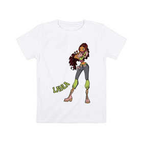 Детская футболка хлопок с принтом winX layla в Курске, 100% хлопок | круглый вырез горловины, полуприлегающий силуэт, длина до линии бедер | winx | девочкам