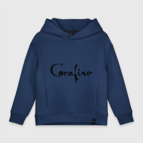 Детское худи Oversize хлопок с принтом Coraline в Курске, френч-терри — 70% хлопок, 30% полиэстер. Мягкий теплый начес внутри —100% хлопок | боковые карманы, эластичные манжеты и нижняя кромка, капюшон на магнитной кнопке | coraline | коралина