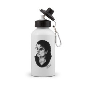 Бутылка спортивная с принтом Michael Jackson (6) в Курске, металл | емкость — 500 мл, в комплекте две пластиковые крышки и карабин для крепления | jackson | michael | pop | джексон | майкл | майкл джексон | поп