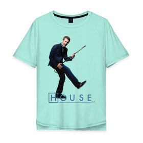 Мужская футболка хлопок Oversize с принтом House (2) в Курске, 100% хлопок | свободный крой, круглый ворот, “спинка” длиннее передней части | everybody lies | haus | house | все лгут | доктор | хауз | хаус | хью лори