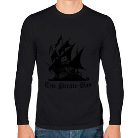 Мужской лонгслив хлопок с принтом The Pirate Bay в Курске, 100% хлопок |  | Тематика изображения на принте: the pirate bay | torrent | пиратская бухта | торрент