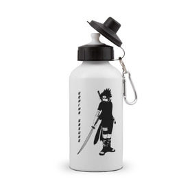 Бутылка спортивная с принтом Uchiha Sasuke в Курске, металл | емкость — 500 мл, в комплекте две пластиковые крышки и карабин для крепления | anime | sasuke | аниме