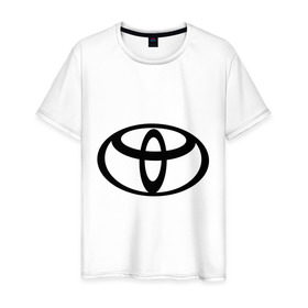 Мужская футболка хлопок с принтом Toyota (2) в Курске, 100% хлопок | прямой крой, круглый вырез горловины, длина до линии бедер, слегка спущенное плечо. | toyota | авто | автобренды | автомобиль | машинки | машины | тачки | тойота
