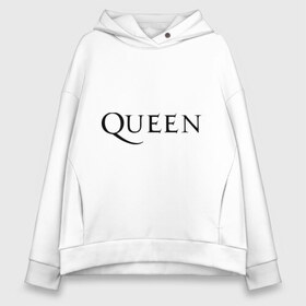 Женское худи Oversize хлопок с принтом Queen в Курске, френч-терри — 70% хлопок, 30% полиэстер. Мягкий теплый начес внутри —100% хлопок | боковые карманы, эластичные манжеты и нижняя кромка, капюшон на магнитной кнопке | freddie mercury | heavy metal | rock | квин | куин | логотип | меркури | меркюри | музыка | рок | рок группа | рок группы | фредди меркьюри | фреди | хэви метал