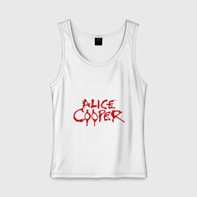 Женская майка хлопок с принтом Alice Cooper в Курске, 95% хлопок, 5% эластан |  | alice cooper | metal | rock | логотип | метал | музыка | музыкант | рок | рок музыка | элис купер